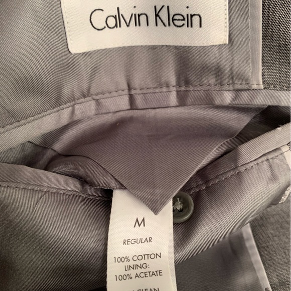 Calvin Klein Mens Medium Grey Cotton Suit - Picture 3 of 3